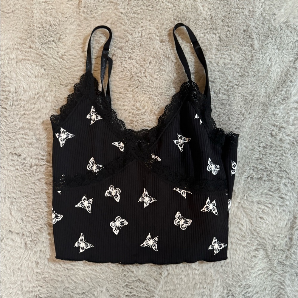 GARAGE butterfly crop top